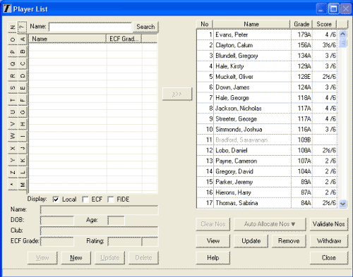 Player List